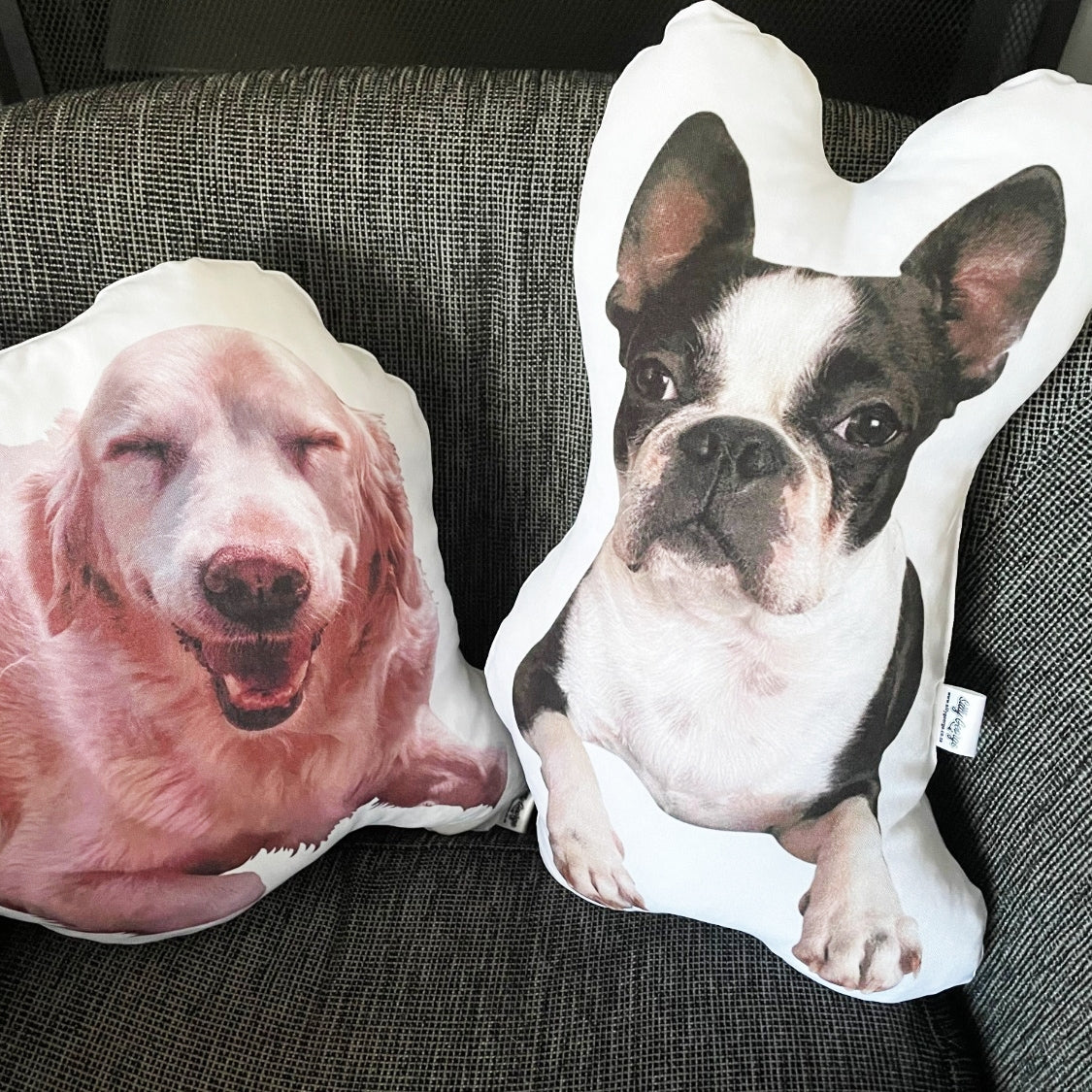 Silly George cut out custom pillows