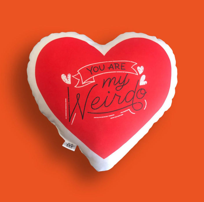 You are My Weirdo Heart Cushion - FREE DELIVERY