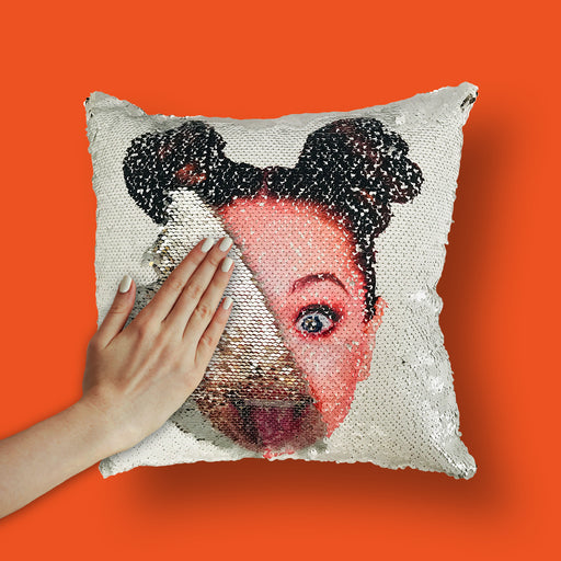 Silly George Custom Sequin Pillow
